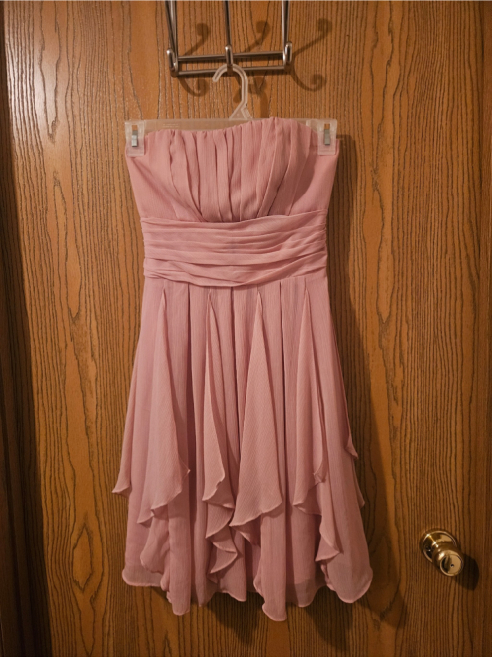 David's Bridal Strapless Dress Pink Size 2